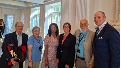 Faculty at the employee recognition event