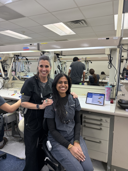 Nina O'Connell with D2 student Richa Rao 